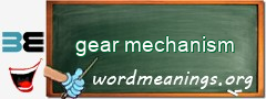 WordMeaning blackboard for gear mechanism